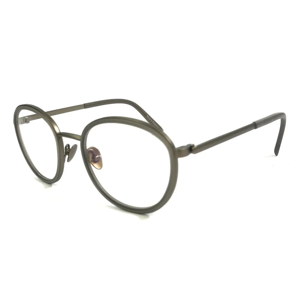 Tom Davies Eyeglasses Frames TD741 Col. 2208 Matte Gray Round Full Rim 47-19-140